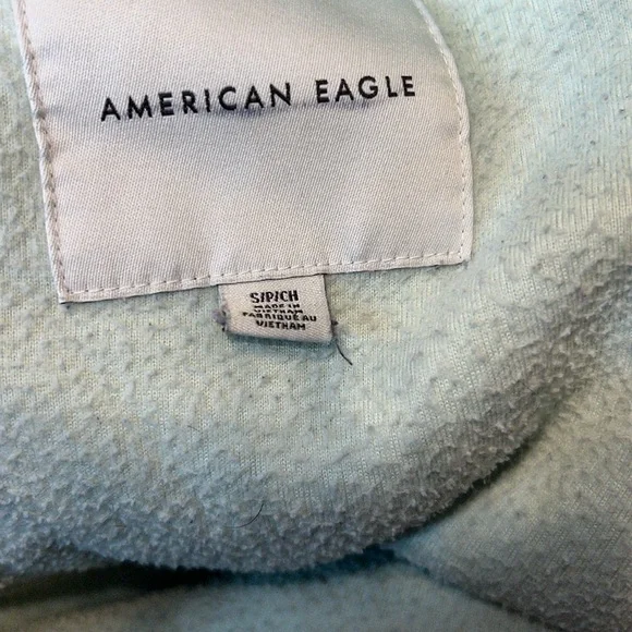 American Eagle Oversized Sherpa Fleece Cozy Snap Front Jacket Mint Green Size S - Picture 5 of 6